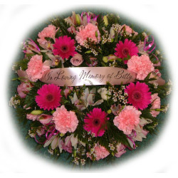 Classic Wreath - Cerise and Pink