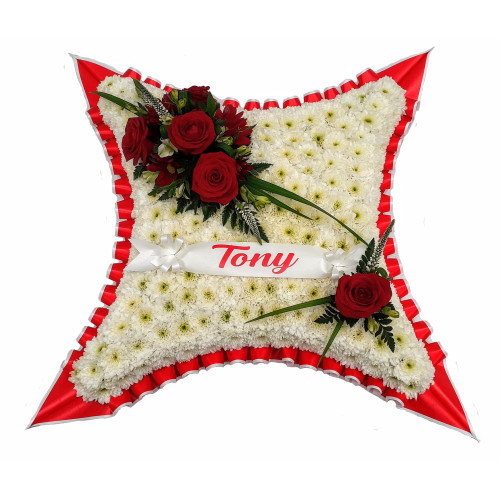 Red and White Cushion